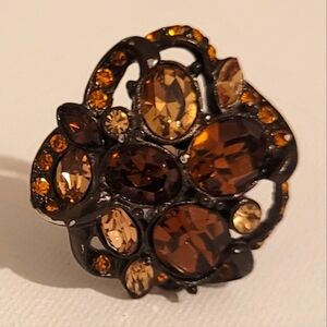 Elegant Brown and Gold Earrings